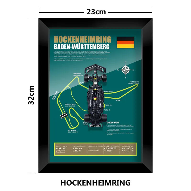 Bburago Mercedes F1 Hamilton #44 Diecast Car - Wall Art Decor - Official Licensed 1:43 Scale